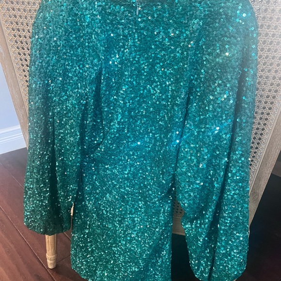 NWT Retrofete sequined Edith emerald green dress - Picture 10 of 10